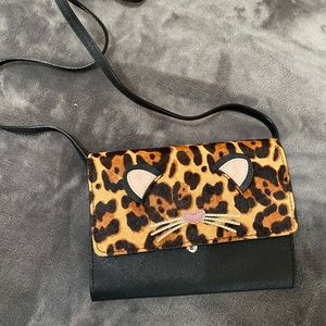 Kate Spade rare leopard cheetah print novelty crossbody